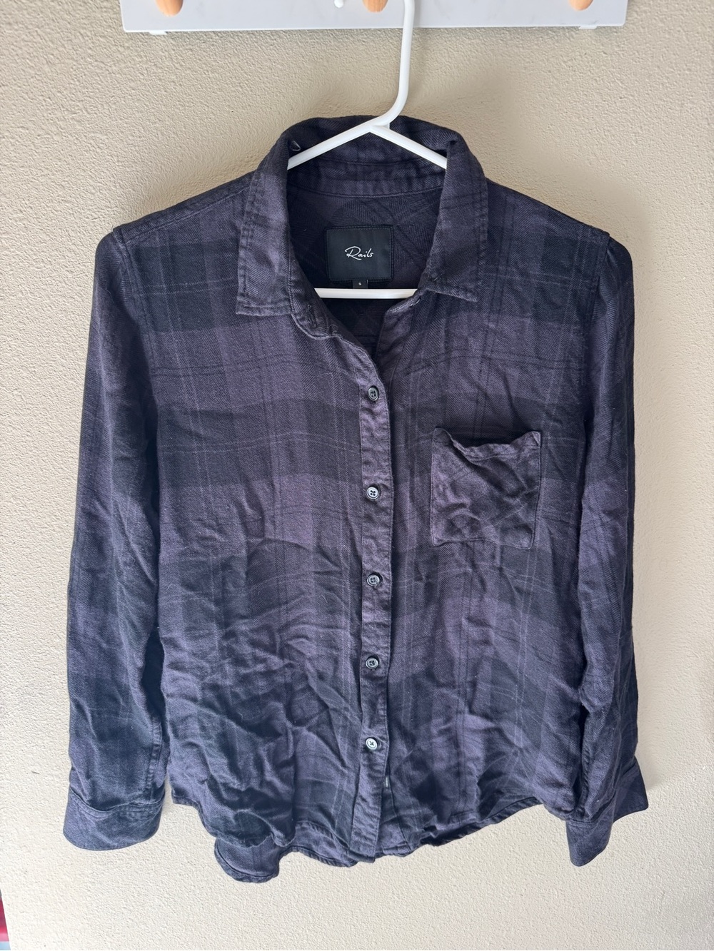 Women's Rails Black Hunter Button-Front Plaid Shirt - Picture 2 of 5